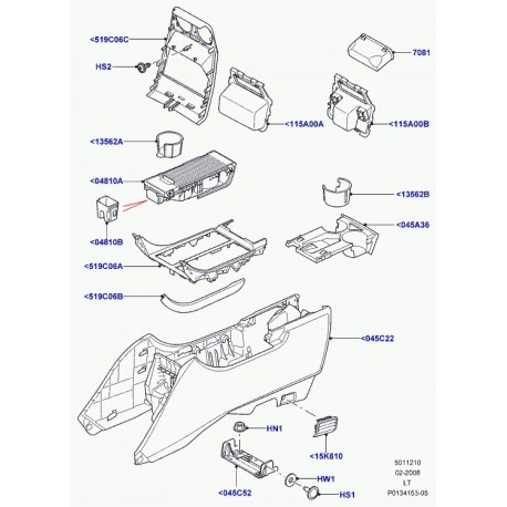 Land rover panneau d'insertion console Range Sport (FJM500320AAC)