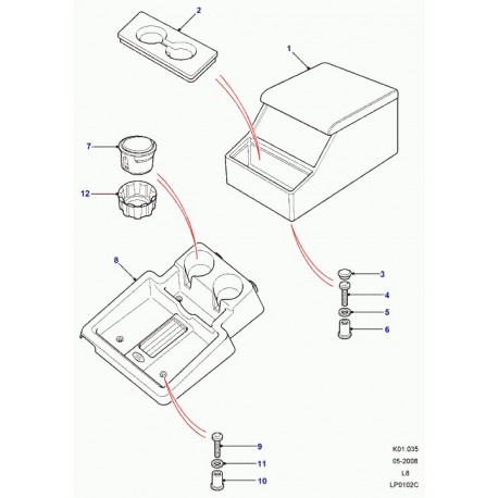 Land rover receptacle Defender 90, 110, 130 (FKM500040PUY)