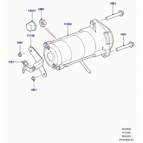 Land rover ecrou Range L322,  Sport (FN110042)