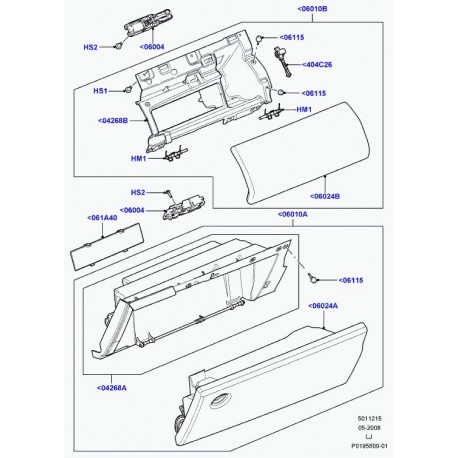 Land rover levier de verrouillage Range L322 (FNC500140PUY)