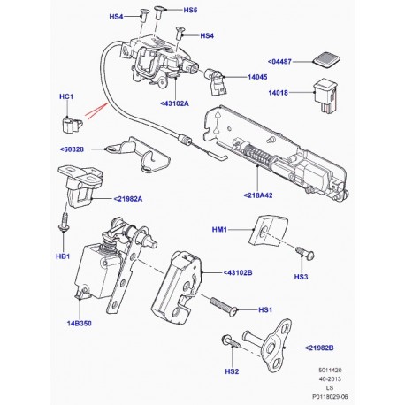 Land rover interrupteur a bouton-poussoir Discovery 3 (FQY500011)