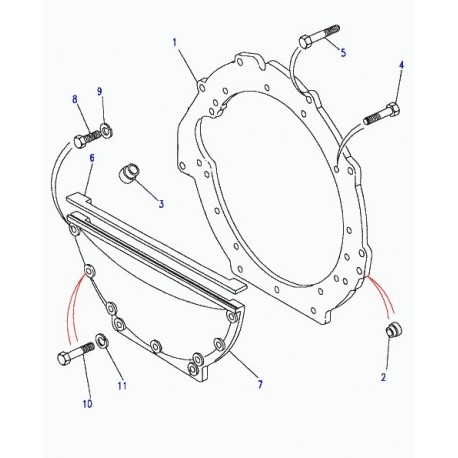 Land rover couvercle carter d'embrayage Discovery 1 et Range P38 (FRC2859)