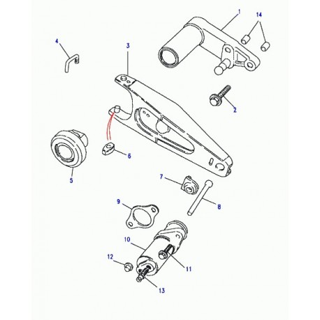 Land rover clip de butee d'embrayage Defender 90, 110, 130, Discovery 1, Range Classic (FRC3327)