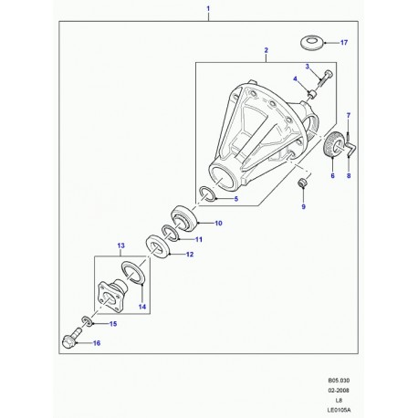 Land rover boitier commande-verrouill. diff. Defender 90, 110, 130 et Discovery 1, 2 (FRC4112)