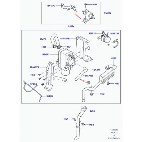 Land rover boulon Discovery 3, Range Sport (FS106122)