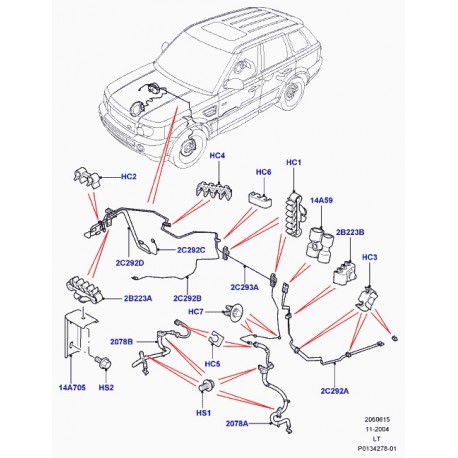 Land rover vis Defender 90, 110, 130, Discovery 3, Range Sport (FS108146)