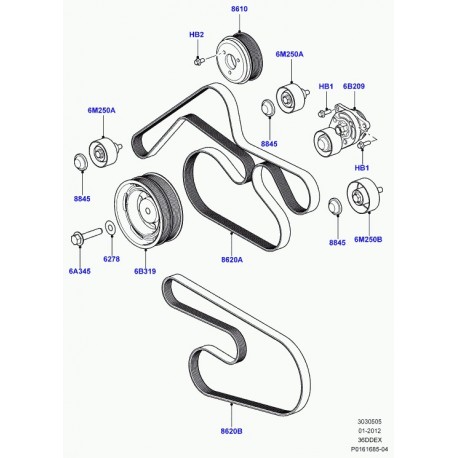 Land rover Vis M8 x25mm (FS108256)