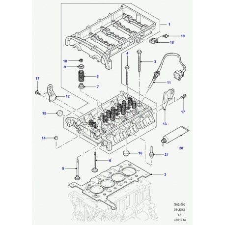 Land rover vis a tete hexagonale Defender 90, 110, 130 (FT108206)