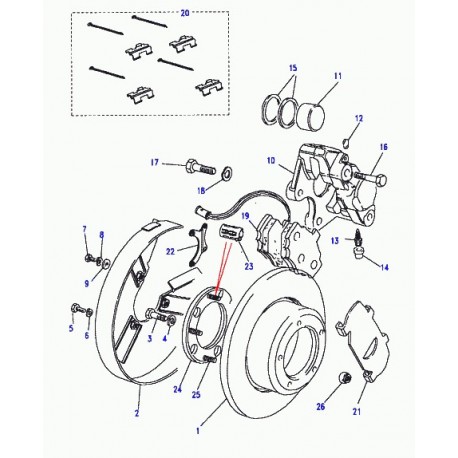 Land rover tole de protection disque frein Discovery 1 (FTC2600)