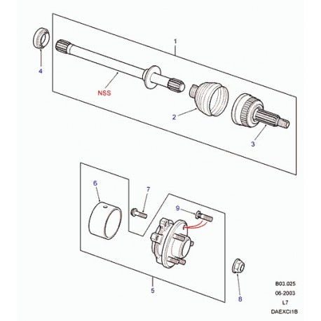 Land rover moyeu avant droit Range P38 (FTC3226)