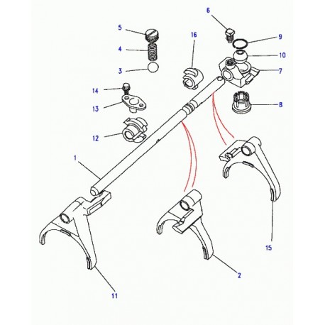 Land rover ressort a branches Discovery 1, 2 et Range P38 (FTC3382)