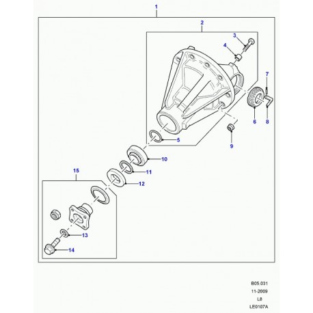 Land rover boitier Defender 90, 110, 130, Range P38 (FTC3511)