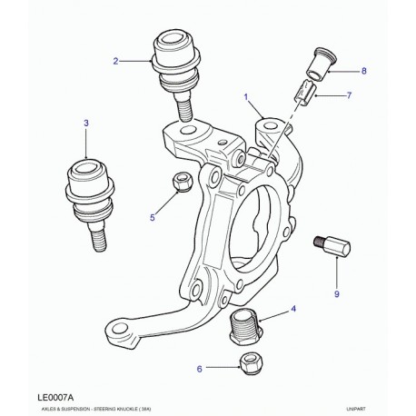 Land rover rotule superieure de pivot Discovery 2 et Range P38 (FTC3570)