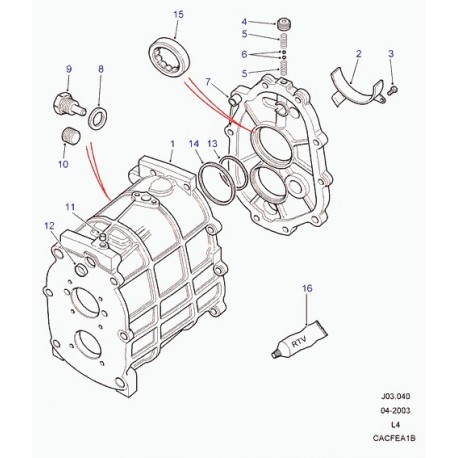 Land rover chicane d'huile Discovery 1, 2 et Range P38 (FTC4131)