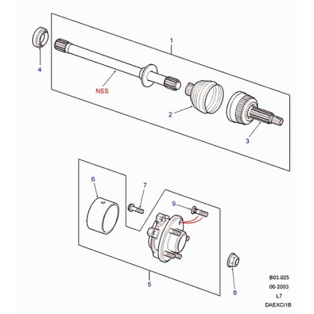 Land rover spy arbre de roue Discovery 2 et Range P38 (FTC4822)