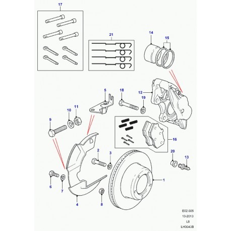 Land rover tole de protection-disque frein Defender 90, 110, 130 et Discovery 1 (FTC4838)