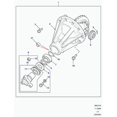 Land rover differentiel Discovery 1, 2 (FTC5143)