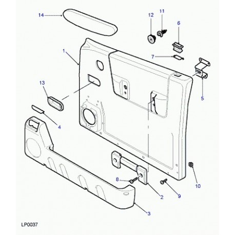 Land rover embase serrure de porte Discovery 2 (FVK100160LF)