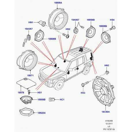 Land rover vis Discovery 3 (FYP500340)