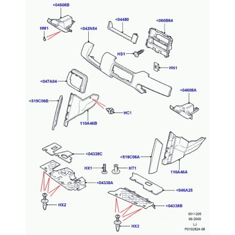 Land rover agrafe Range L322 (FZM000020)