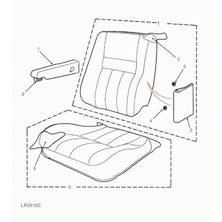 Land rover accoudoir Range P38 (HAI100070LOY)