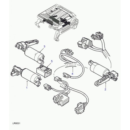 Land rover moteur regleur de siege Discovery 2 (HAK100040)