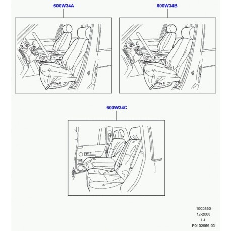 Land rover garnissage coussin de siege Range L322 (HBD000320SUN)