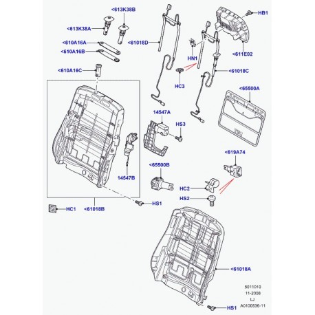 Land rover armature siege Range L322 (HFA500700)