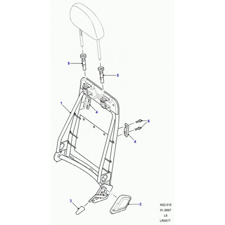 Land rover cadre auxiliaire Defender 90, 110, 130 (HFA501260)