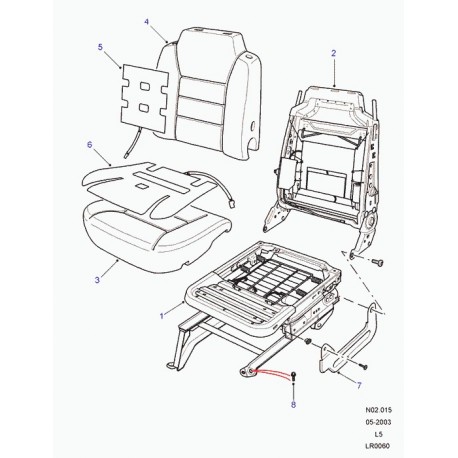 Land rover cadre Discovery 2 (HFB500230)