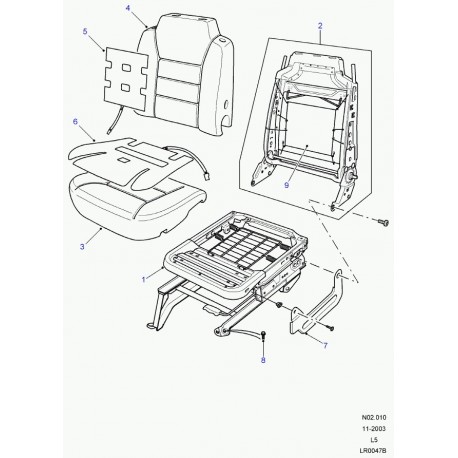 Land rover element chauffant Discovery 2 (HGT500040)