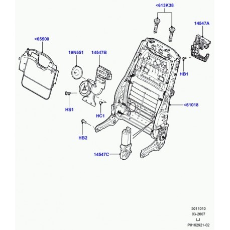 Land rover moteur regleur de siege Range L322 (HHK500060)