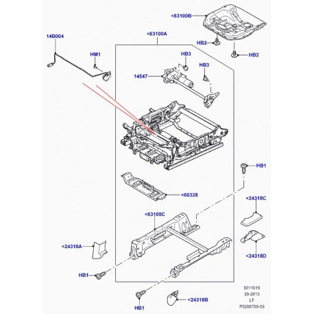 Land rover moteur regleur de siege Discovery 3, Range Sport (HHL500160)