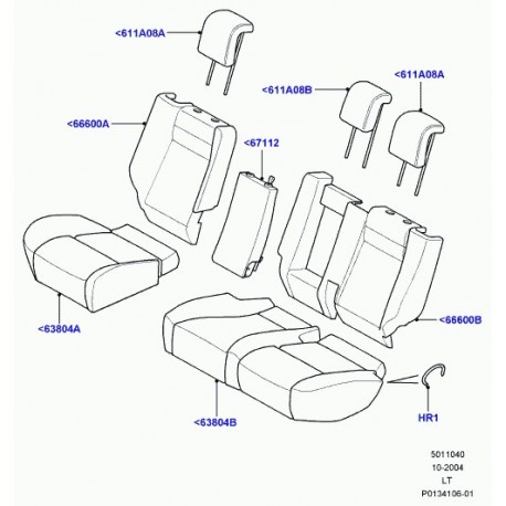 Land rover appui-tete housse/coussin Range Sport (HLH500840LUP)