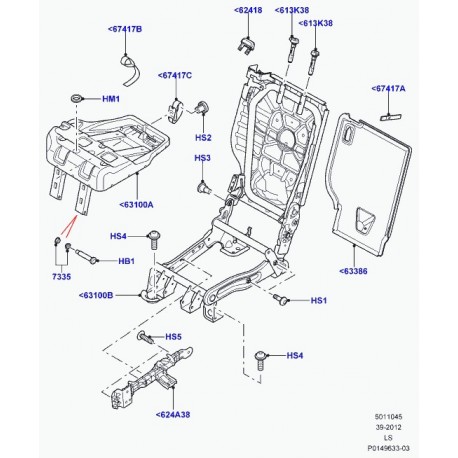 Land rover cadre Discovery 3 (HTA500220)