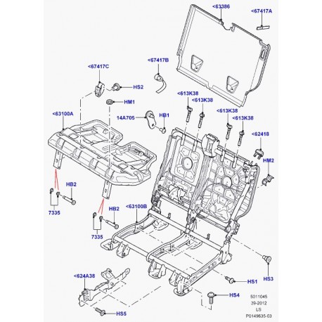 Land rover cadre Discovery 3 (HTA500240)