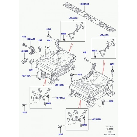 Land rover armature siege Discovery 3 (HTG500310)