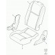 Land rover matelassure coussin de siege arrière Defender 90, 110, 130 (HVB500250)
