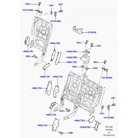 Land rover cache charniere Discovery 3 (HXT500581PVJ)