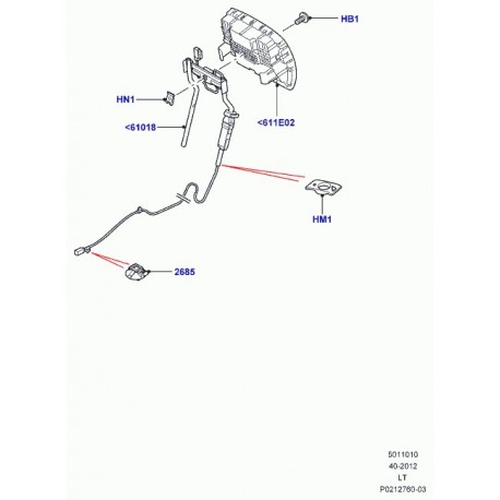 Land rover boulon Discovery 3, Range L322, Sport (HYG500260)