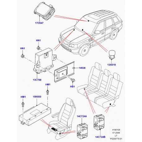 Land rover vis Discovery 3, Range L405, Sport (HYP500360)