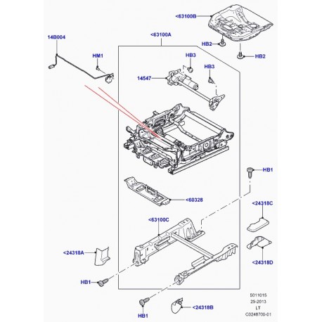 Land rover rivet Discovery 3, Range Sport (HYQ500030)