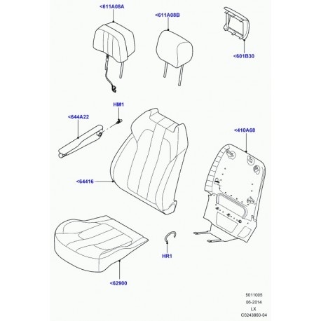 Land rover goupille d'arret Range L322,  L405,  Sport (HYT000030)