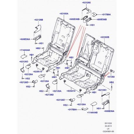 Land rover couvercle protection Range L405,  Sport (HZU500050)