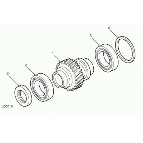 Land rover pignon d'arbre principal Defender 90, 110, 130 et Discovery 2 (IEH500010)