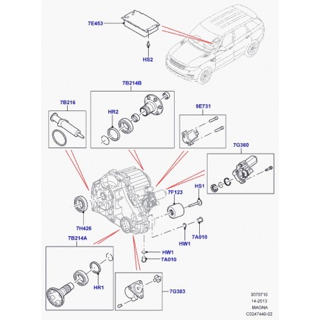 Land rover electrovanne de commande de pression electronique Discovery 3, Range L322, L405, Sport (IGF500011)