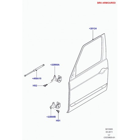 Land rover bequille pneumatique Range L322 (IPL500010)