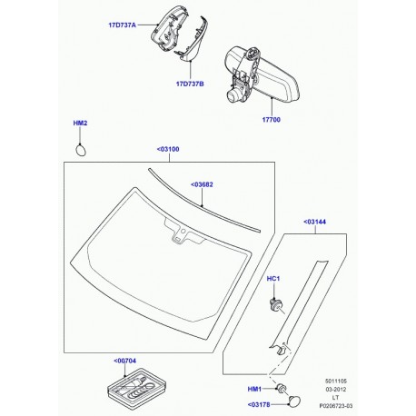 Land rover clip montant a Discovery 3, Range L322, Sport (IPN500050)