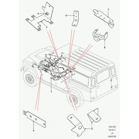 Land rover support Defender 90, 110, 130 (IPU500310)