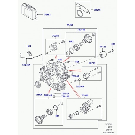 Land rover agrafe Discovery 3, Range Sport (IYC500030)